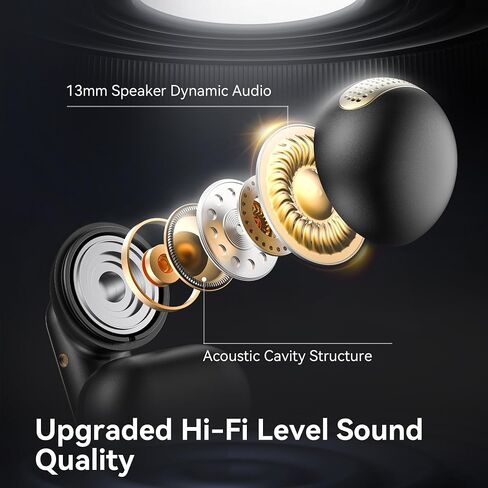 Oraolo Bluetooth Earbuds, Crystal Clear Call, USB-C Charging, Bluetooth 6.0 Open Earphones with ENC, IPX5 Waterproof Wireless Clip-on Earbud, Gift for Christmas Man/Women in Saudi Arabia