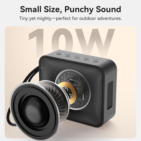 Oraolo Bluetooth Speaker, IPX7 Waterproof Portable with Stereo Sound, Bluetooth 5.4, TWS Pairing, Support AUX/TF Card, Small Wireless Speaker for Home, Shower, Outdoors, Travel, Black in Saudi Arabia