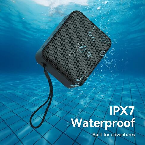 Oraolo Bluetooth Speaker, IPX7 Waterproof Portable with Stereo Sound, Bluetooth 5.4, TWS Pairing, Support AUX/TF Card, Small Wireless Speaker for Home, Shower, Outdoors, Travel, Black in Saudi Arabia
