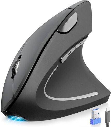 TECKNET 2.4GHz Ergonomic Mouse, 4800 DPI Wireless Vertical Mouse in Kuwait