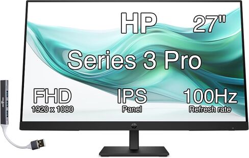 HP Series 3 Pro 27" FHD IPS Anti-Glare Monitor with 5ms Response Time in Kuwait