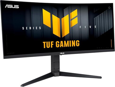 ASUS TUF Gaming Series 5 34" Curved Ultrawide Monitor (VG34WQL5A) - WQHD (3440x1440), Dual Mode (WQHD 200Hz or HD 400Hz), Fast VA, 0.5ms, DisplayHDR400, DisplayWidget, Gaming AI, 3 yr Warranty in Kuwait