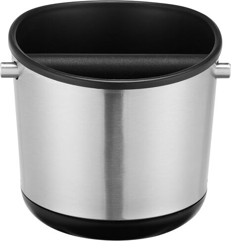 coffee knock box replacement for breville knockbox Sturdy solid wood and easy-clean stainless steel the espresso dump box Avoid coffee grounds splashing in Kuwait