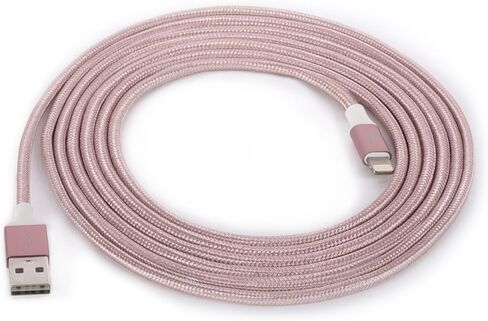 Griffin Extra-Long Premium Braided Lightning Cable, 10 ft., Tangle Resistant Nylon Cable, Bend Tested, Rose Gold in Kuwait