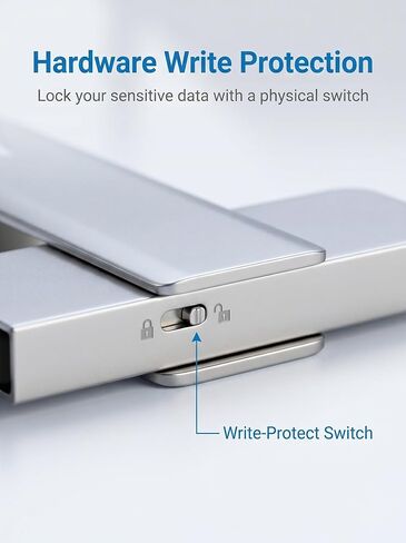 128GB Dual USB Flash Drive, USB 3.2 Gen 1 USB C & USB A Memory Stick with Physical Write Protect Switch, 360° Metal Swivel OTG Thumb Drive for iPhone 17/16/15, MacBook, Windows in Kuwait