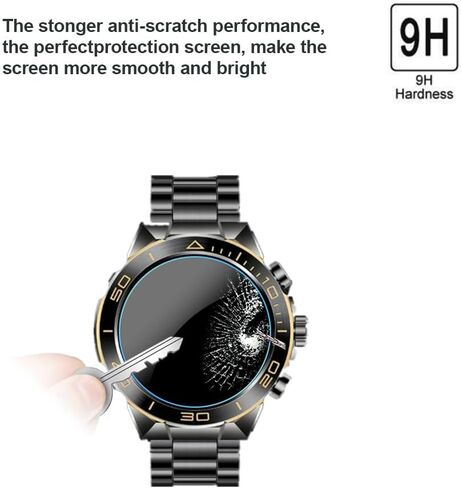 Screen Protector Compatible for SOUYIE SW-7 1.43" AMOLED Smart Watch, 9H Tempered Glass Protective Film (3 PCS) in Kuwait