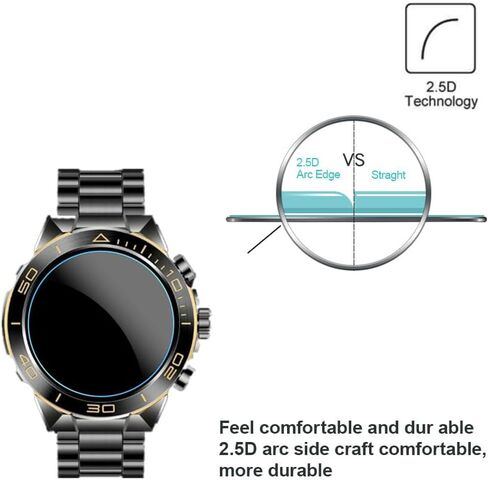 Screen Protector Compatible for SOUYIE SW-7 1.43" AMOLED Smart Watch, 9H Tempered Glass Protective Film (3 PCS) in Kuwait