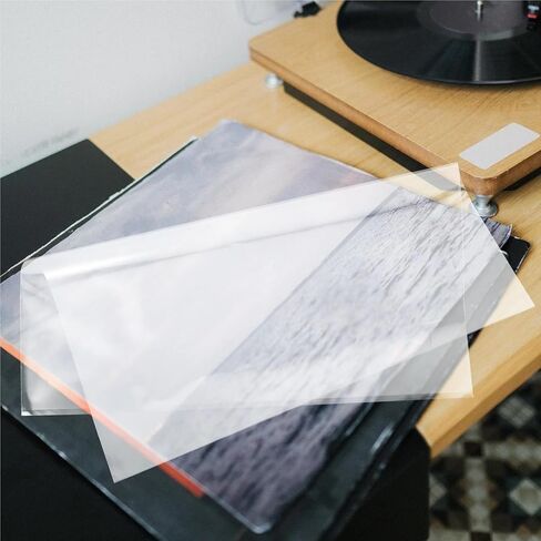 60PCS Vinyl Record Outer Sleeves, Clear Plastic Protective Covers for LP Albums in Saudi Arabia