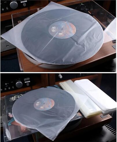Clear Vinyl Record Sleeves 100 Pack, 12" Dust Proof Inner Bags for LP Protection in Saudi Arabia