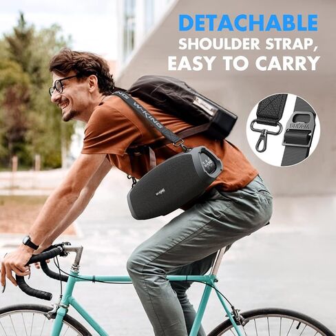 W-KING Portable Loud Bluetooth Speakers with Wireless Microphone, 70W Portable Outdoor Speakers Bluetooth Wireless Waterproof, Triple Passive Radiators-Deep Bass/Hi-fi/DSP/Power Bank/TF/AUX/EQ/Opener in Kuwait