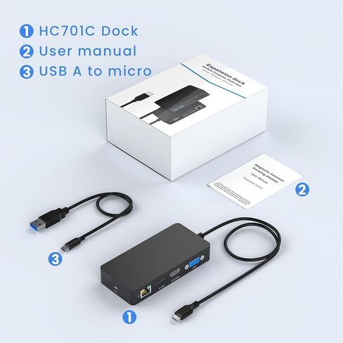 Surface Docking Station, 12-in-1 Triple Display Dual 4K HDMI & DP & VGA, Ethernet, USB Hub, Surface Pro Dock for Surface Pro 12/11/10/9/8/X/7/6/5/4/3, Surface Laptop 7/6/5/4/3/2/1, Surface Book Go in Kuwait