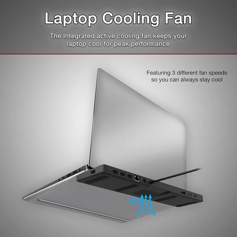 Cyber Acoustics DS-2000 USB-C Dock with Active Cooling Fan in Kuwait