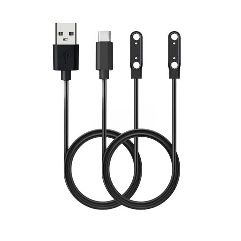 2-Pack Smart Watch Universal Charger Magnetic, da fit Watch Accessories 60cm USB 2 Pin 7.62mm Magnetic Charging Cable Compatible with All 2-Pin 7.5mm - 8mm Pin-Pitch Smartwatch (USB-A + USB-C) in Kuwait