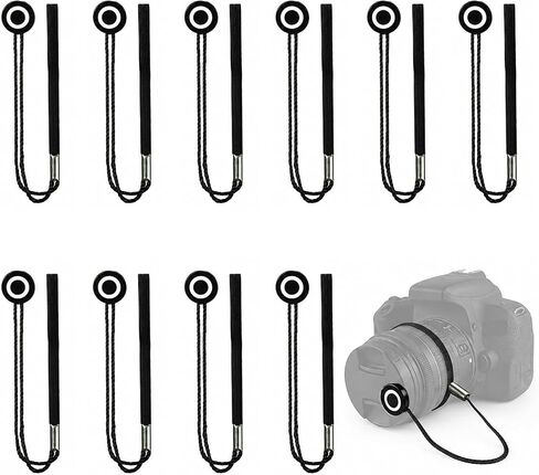 Aprince 10 Pcs Lens Cap Leash Lens Cap Keeper with Elastic String in Saudi Arabia