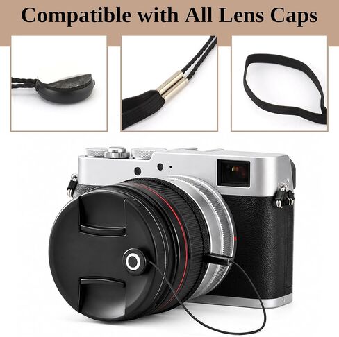 Aprince 10 Pcs Lens Cap Leash Lens Cap Keeper with Elastic String in Saudi Arabia