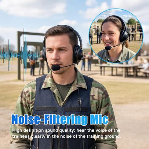 Over The Head Headset Noise Reduction Canceling Radio Earmuffs,VOX Ptt Boom Mic Earpiece for Motorola 2 Pin Walkie Talkie CP200D CP100D R2 CP200 CP185 BPR40 CLS1410 CLS1110 RMU2040 RMU2080D in Saudi Arabia