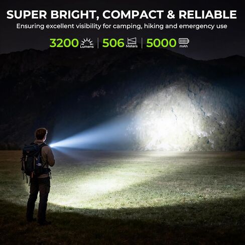 Wurkkos TS28 3200lm Rechargeable LED Flashlight, IPX8 Waterproof Torch in Kuwait