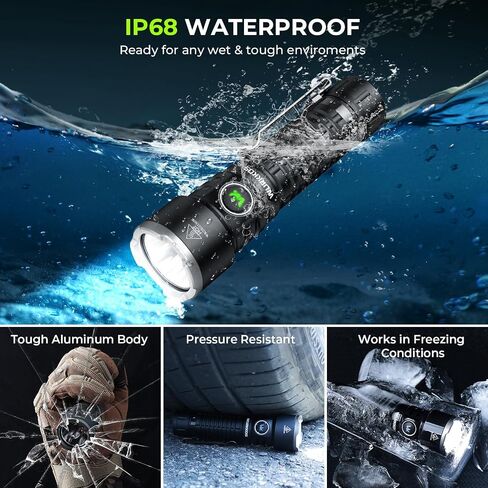 Wurkkos TS28 3200lm Rechargeable LED Flashlight, IPX8 Waterproof Torch in Kuwait