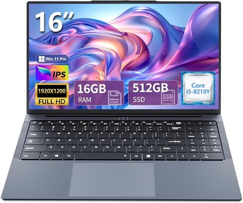 Gaming Laptop i5, 16 inch Laptop Computer Up to 3.60GHz, 2026 Laptop Computers with 16GB RAM 512GB SSD, FHD 1920x1200, 180° Angle Open, Backlit Keyboard, HDMI, Lap top for Student Business Work in Kuwait