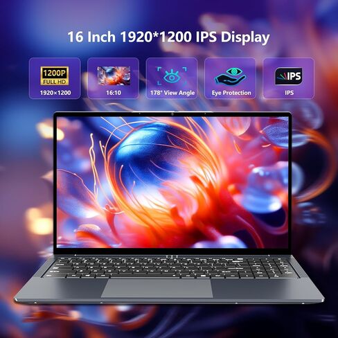 Gaming Laptop i5, 16 inch Laptop Computer Up to 3.60GHz, 2026 Laptop Computers with 16GB RAM 512GB SSD, FHD 1920x1200, 180° Angle Open, Backlit Keyboard, HDMI, Lap top for Student Business Work in Kuwait