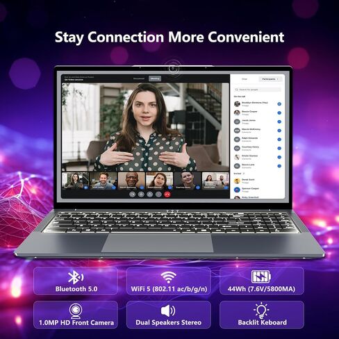 Gaming Laptop i5, 16 inch Laptop Computer Up to 3.60GHz, 2026 Laptop Computers with 16GB RAM 512GB SSD, FHD 1920x1200, 180° Angle Open, Backlit Keyboard, HDMI, Lap top for Student Business Work in Kuwait