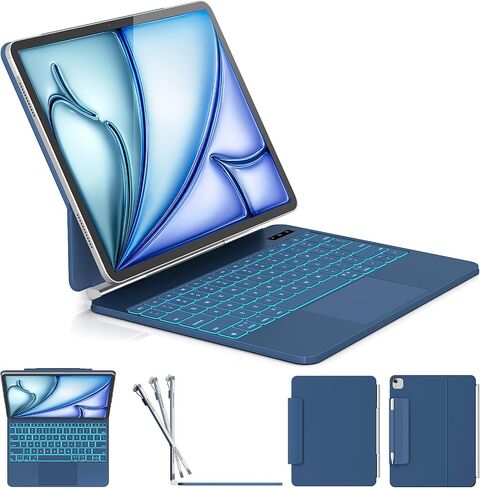 for iPad Air 13/Pro 12.9 (3-6) Keyboard Case, Full-Area Trackpad in Kuwait