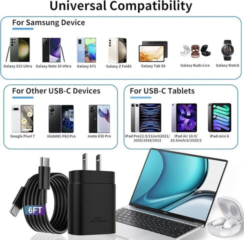 25W Fast Charger Block for TCL Tab NxtPaper 11 Gen 2/TCL NxtPaper 14 in Kuwait