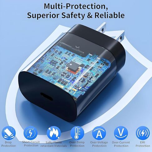 25W Fast Charger Block for Motorola Moto G Power 2026/2025/G Play LTE in Kuwait