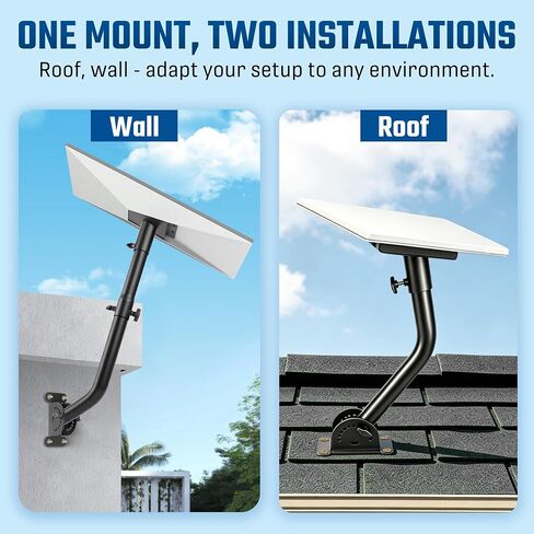 Gen3 Mount for Starlink Standard 4/4X Adjustable Wall/Roof Mounting Kit with Aluminum Pipe Adapter Compatible with Starlink Standard Gen 3/V3 in Kuwait