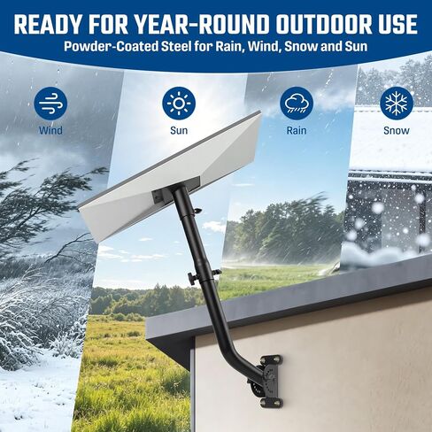 Gen3 Mount for Starlink Standard 4/4X Adjustable Wall/Roof Mounting Kit with Aluminum Pipe Adapter Compatible with Starlink Standard Gen 3/V3 in Kuwait