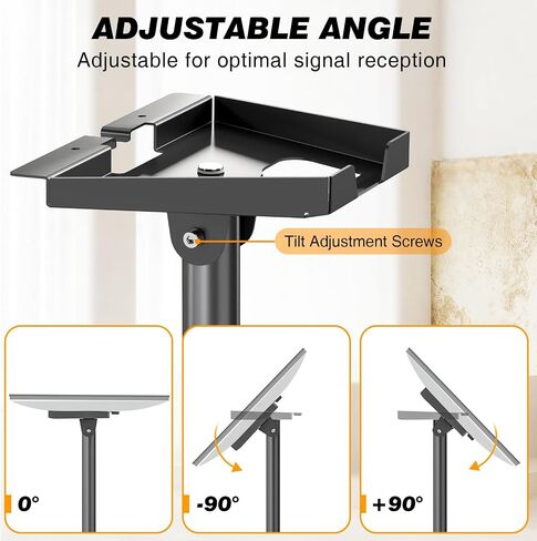 Starlink Tripod Stand Mount for Starlink Gen3, Adjustable Satellite Stand with 360° Rotation, Up to 50.4 Inch Height, Ground Nails for Camping RV Outdoor in Kuwait