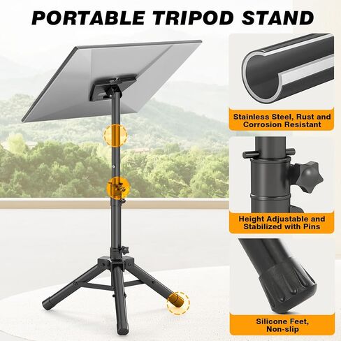 Starlink Tripod Stand Mount for Starlink Gen3, Adjustable Satellite Stand with 360° Rotation, Up to 50.4 Inch Height, Ground Nails for Camping RV Outdoor in Kuwait