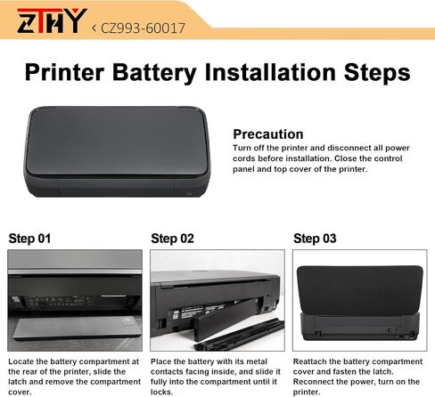 CZ993-60017 Battery for HP OfficeJet Mobile Printer 200 202 250 208 252 258 in Kuwait