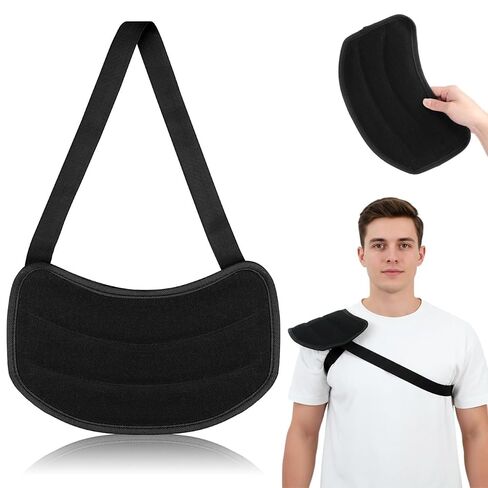 Healeved Canvas Shoulder Mat Thickened Shoulder Cushion Sturdy Protector Thick Pads Felt Cloth Mat Black in Kuwait