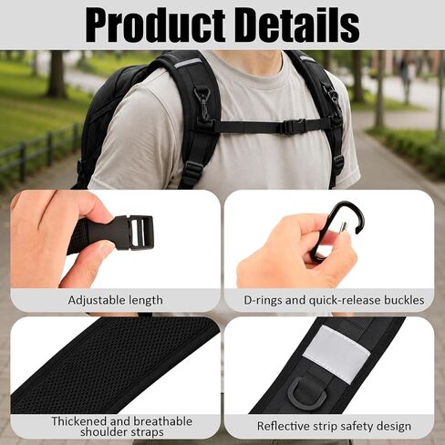 Backpack Straps, Backpack Shoulder Straps, Bags Padded Back Pack Replacement with Heavy Metal Clips, Adjustable Carrying Strap for Backpack, Dry Bag, Sprayer in Kuwait