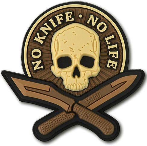 M-Tac Morale Patches No Knife No Life PVC 3D Military Tactical in Kuwait