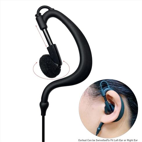 G Shape Headset 2-Pin Ear Hook Earpiece with Mic for Kenwood NX-320 NX-340 TK-2200 TK-3160 NX-3220 NX3320 TH-G71A in Kuwait