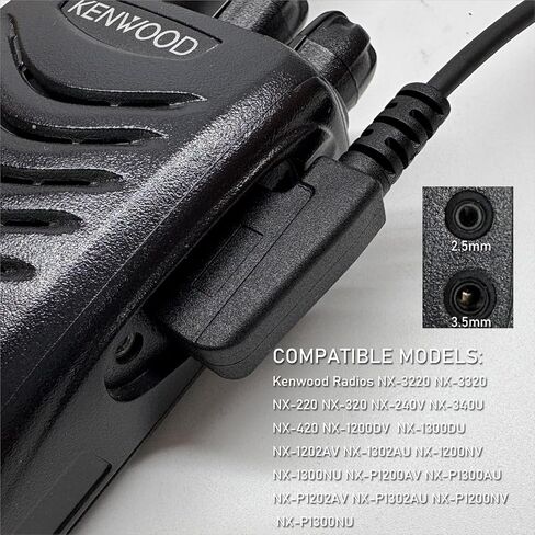 G Shape Headset 2-Pin Ear Hook Earpiece with Mic for Kenwood NX-320 NX-340 TK-2200 TK-3160 NX-3220 NX3320 TH-G71A in Kuwait