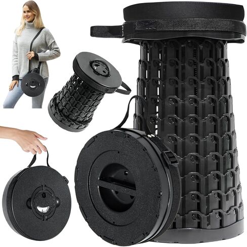 18"H Collapsible Stool, Capacity 800lbs, Adjustable Height Portable Stool in Saudi Arabia