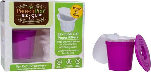 Perfect Pod EZ-Cup 2.0 Starter Pack Reusable Coffee Pod with 25 Filters in Kuwait