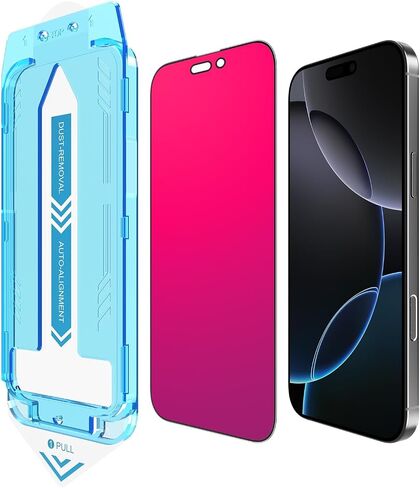 EGKimBa for iPhone 16 Pro Max Privacy Screen Protector, Gradient Color Tempered Glass, Bubble Free, Easy Installation, Auto Dust-Elimination, Anti Blue Light in Kuwait