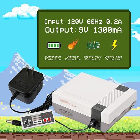 9v 1300ma Ac Power Adapter is Suitable for Nintendo NES Game Console in Saudi Arabia