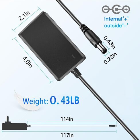 10FT 12V 3A AC Adapter 12Volt Power Supply Charger Cord 100-240V AC to DC 12 Volt 3 Amp for LED Strip Lights CCTV BT Speaker DC12V Charger 3M in Saudi Arabia