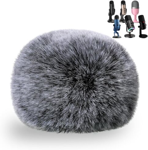 ZealSound USB Microphone with Gain Control K66W White and Furry Windscreen d65K Bundle in Kuwait
