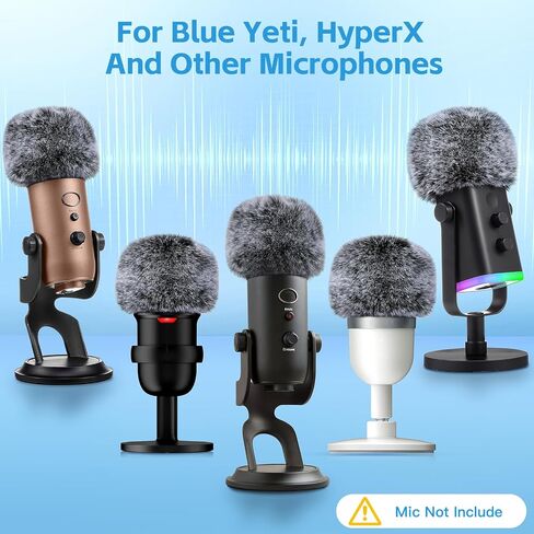 ZealSound USB Microphone with Gain Control K66W White and Furry Windscreen d65K Bundle in Kuwait