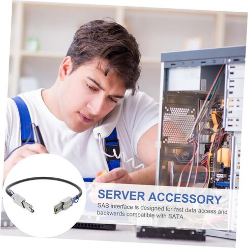 VILLCASE Mini SAS Connector to Cable 0.5m Copper Black Data Transfer in Kuwait