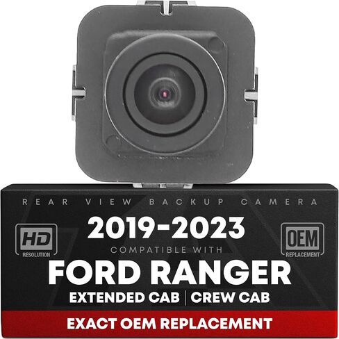 Rear View Backup Camera, Reverse Park Assist - Compatible with 2019-2023 Ford Ranger Crew Cab, 2019-2023 Ford Ranger Extended Cab - OEM KB3Z19G490B, FO1960185 in Kuwait