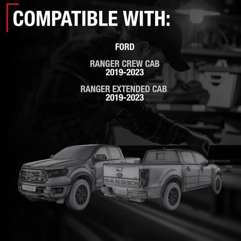 Rear View Backup Camera, Reverse Park Assist - Compatible with 2019-2023 Ford Ranger Crew Cab, 2019-2023 Ford Ranger Extended Cab - OEM KB3Z19G490B, FO1960185 in Kuwait