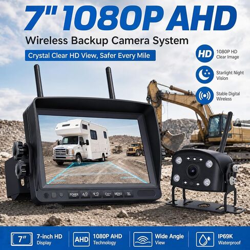Heavy Equipment Backup Camera for Tractor,Truck,Excavator,Skid Steer in Saudi Arabia