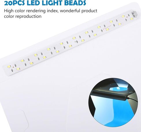 DECHOUS 20cm Mini Photo Box LED Photography Light Tent with Foldable Backdrops for Jewelry and Small Object Shooting, Portable Photography Accessory for Product Studio in Kuwait
